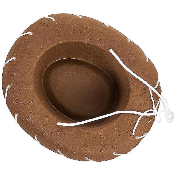 2-delad cowboyhatt för barn - bruna och röda cowboyhattar för barn