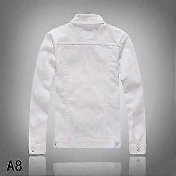 2025 Jeansjacka för män - Casual Slim Fit bomullsjacka för en stilfull look, perfekt för alla tillfällen Pink 4XL