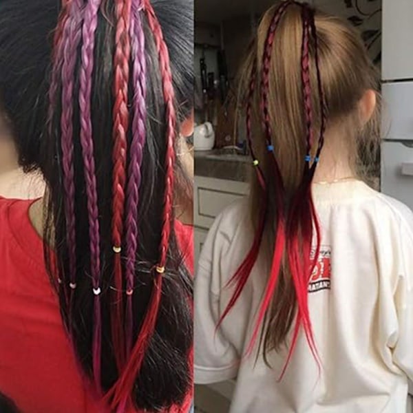 Parykker syntetisk hår parykker farge 4 stykker