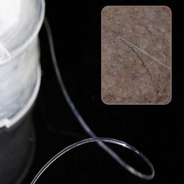 Set med 2 spole 0,7 mm elastisk smycketråd, gummitråd, kristall elastisk sladd, smycketråd, hantverkssnöre, genomskinlig tråd, för gör-det-själv, pärla J