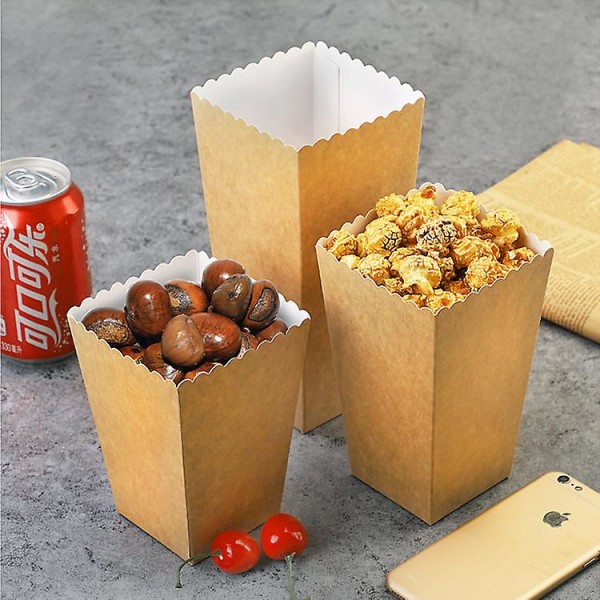 30 stk Popcorn Bokser Popcorn Boks Godteribeholder For Fest Snacks, Godteri（M）