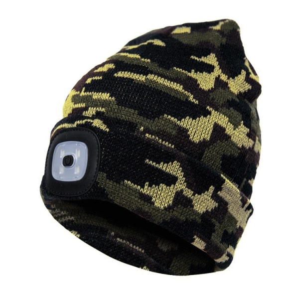 USB-oppladbart 4 LED Beanie-lue, Lysende Caps Belysning og Blinkende