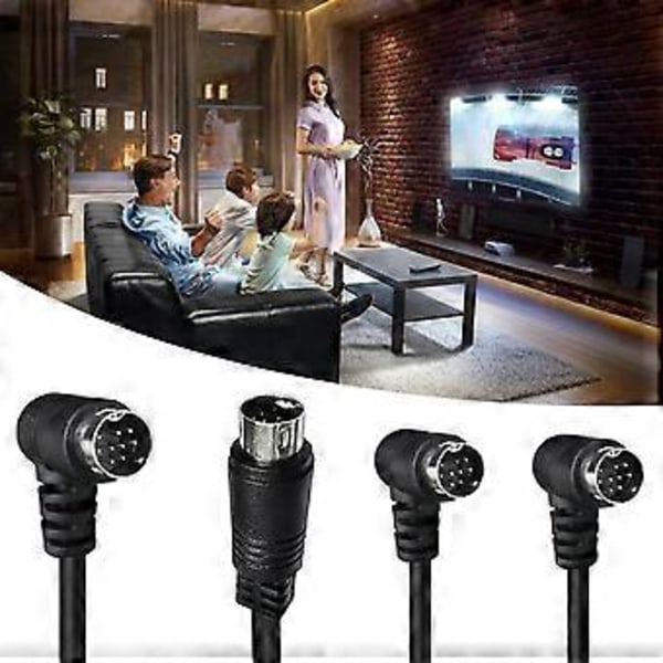 9-nastainen 9Pin S-video Mini Din -sovitin Jatkojohto Suora/Kulma S Video 9P 9-nastainen Mini DIN -videokaapeli 1.8 meters double bend