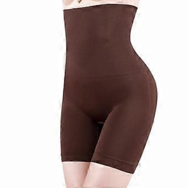 Högmidjade Body Shaper Boyshorts Midjeformande och Ryggutjämnande Shapewear för Kvinnor (Kaffe 4XL) Coffee 4XL