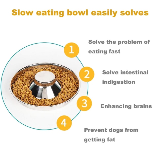 Hundefoder i rustfrit stål, kan bruges til flere hvalpe