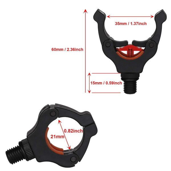 4 stk. Karpefiske Stang Butt Rests Gripper Med Magiske Magnetklips For Pod Og Bank Stick Holder