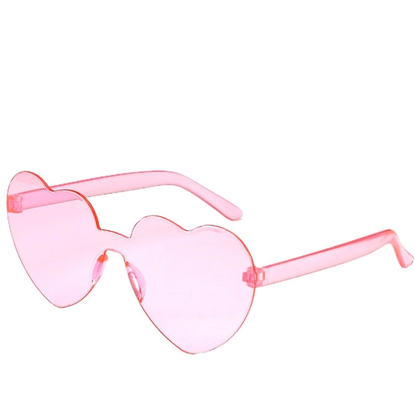 Candy Color Hjärta Solglasögon Mode Båglösa Solglasögon För Vuxna Rosa