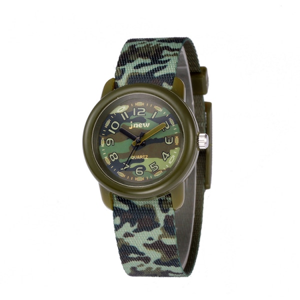 Pojkars klocka, vattentät, 3D andningsbart armband, kamouflagegrön