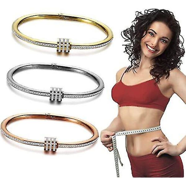 Titaniumjonterapi Armband Rostfritt Stål Armband (Roséguld)