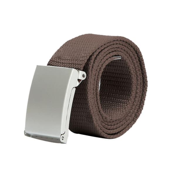 Mænd Kvinder Plain Webbing Canvas Spænde Tilbehør Bælte