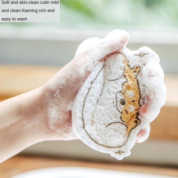 Komprimerad träslipssvamp Diskning Kökskrubbare, 5-pack