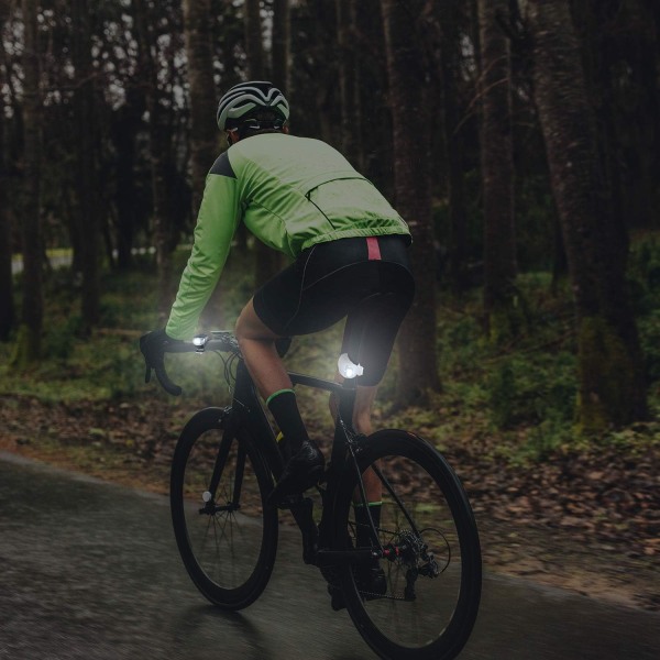 12 stk. silikone cykellys LED cykellys cykel forlygte og cykel baglygte vandtæt