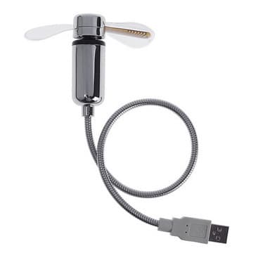 Mini Fleksibel USB-ventilator 1 stk. Opladningsventilator med LED til PC Laptop-oplader