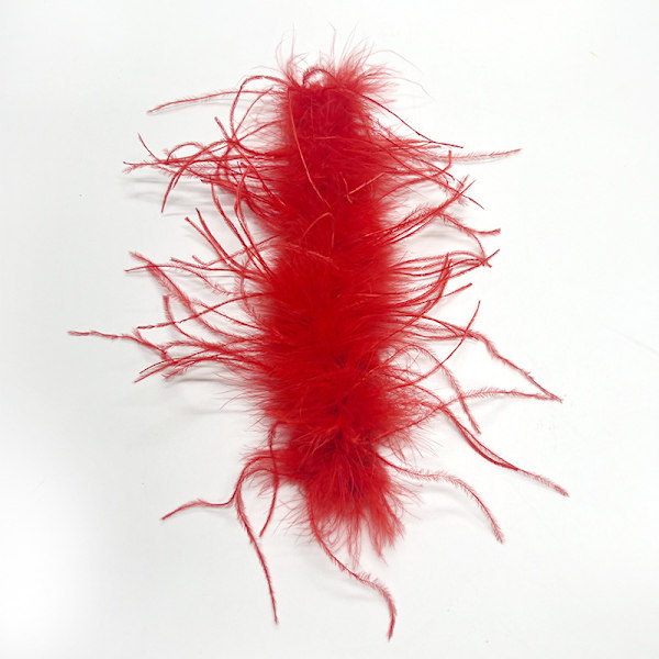 2 damefjer-armbåndstilbehør, velegnet til fester og bryllupper, søde, fluffy armbåndstilbehør til at klappe på håndleddet, rød