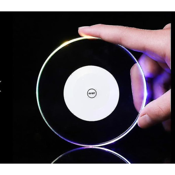 Led Colorful Coaster 2 Pcs Drinks Coasters