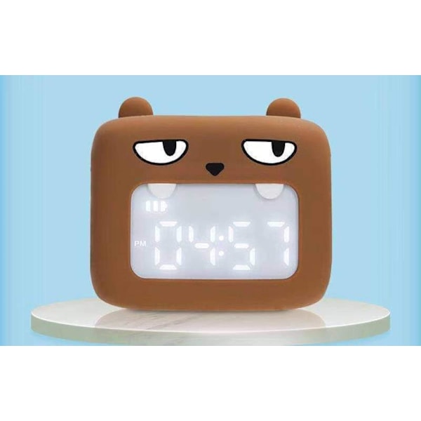 1 st gulbrun digital klocka LED väckarklocka väckarklocka