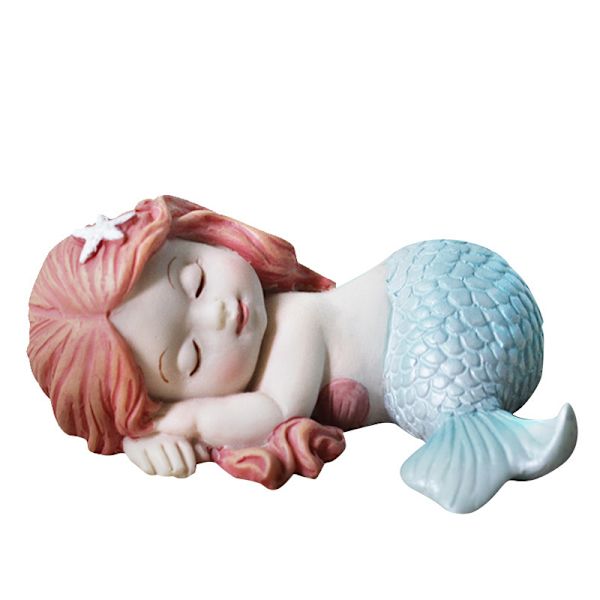 Dekorasjon av Mini Fairy Garden: Søt Baby Mermaid og Resin