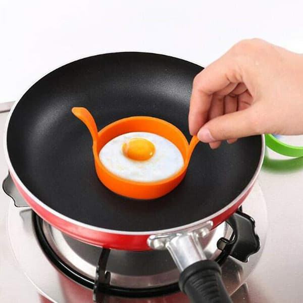 2 X Silikonäggringar med handtag Mögelpannkakor Runda
