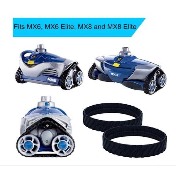 2 stk. bælter til poolrenser, der passer til Zodiac MX8 Elite, MX6 Elite, MX8, Mx6