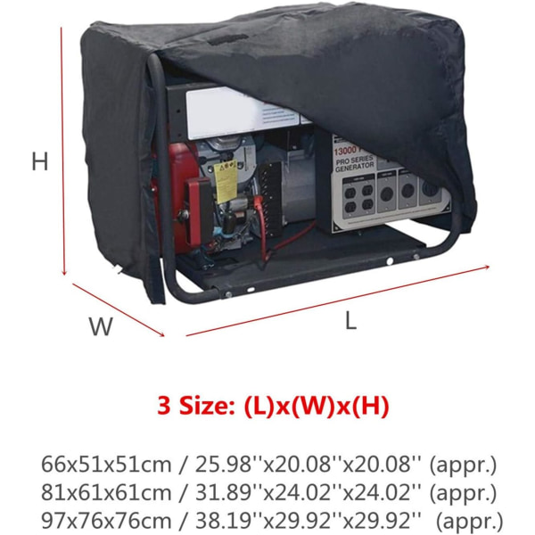 Vattentätt skyddande överdrag för och generator, skyddande presenning