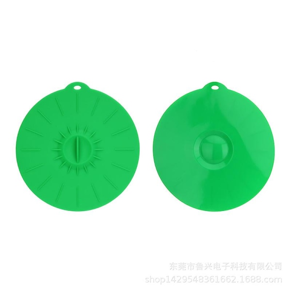 Silicone Suction Lids  Silicone Food Lids Silicone Cup Cover Reusable Anti-dust Cup Covers For Bowls Plate Pots Pans Oven（Green）