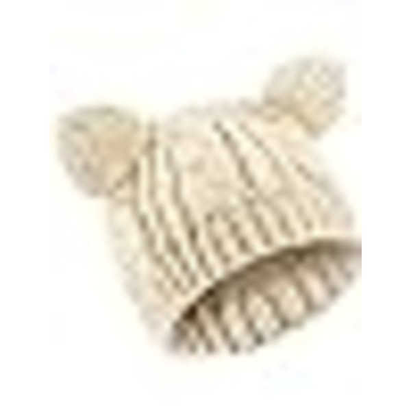 Beige beanie cat knitted hat winter knitted hat