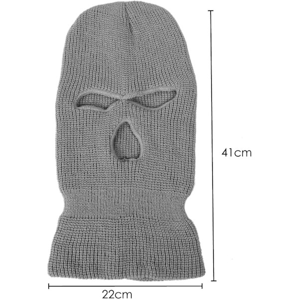 Miesten Balaklava - 3 Reikää Balaklava - Lämpömask - Talvimask