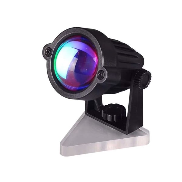 Solnedgangslys Solnedgangslys Morgengrylys projektion Regnbue oplyst soveværelse ambient lampe lille lampe 10*7.5*8cm