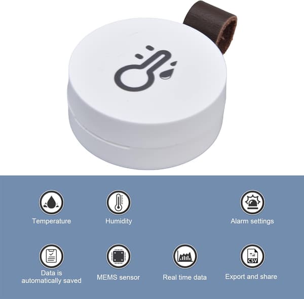 Fugtighedsmåler, elektronisk Bluetooth 5.0 temperaturfugtighedsmåler