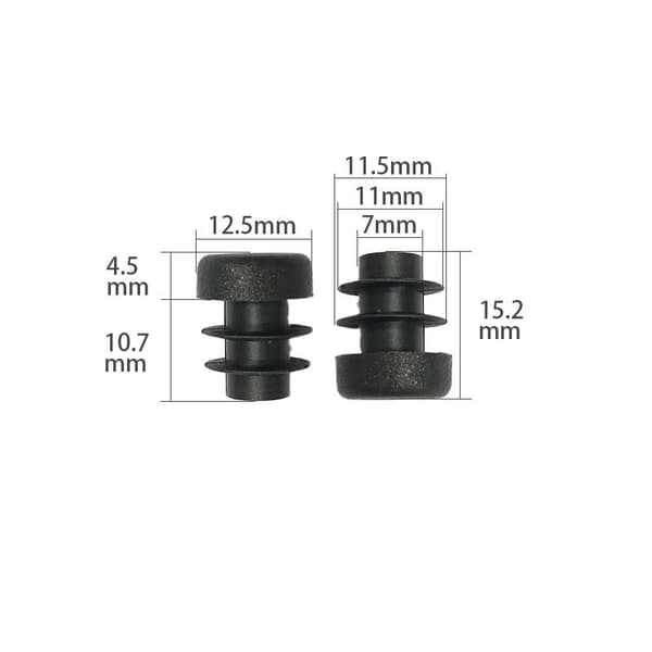 sourcing map 35 stk. runde plastikrør endestykker 12,5 mm gevinddiameter