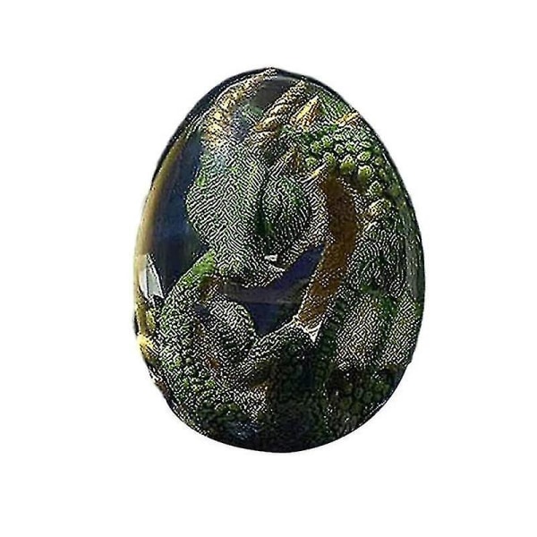 Lava Dragon Æg Krystal Transparent Lava Dinosaur Æg Resin Skulptur Souvenir Hjem Dekoration Håndværk Gave Til Børn