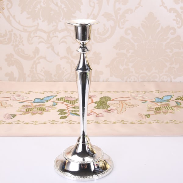 Candle Holders for Candlestick Candles - 2 Pcs Silver Candle Stic