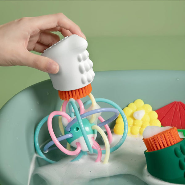 Silikonklessvaskeskrubb Multifunksjonell husholdningsvaskeskrubb Dual-Purpose Scrubber Brush for klær, undertøy, sko, plastmyk rengjøringsverktøy