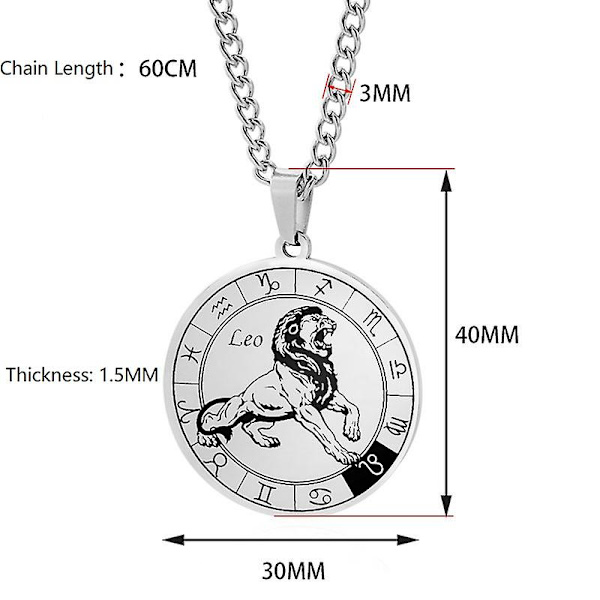 Halsband med stjärnbild - 12 stjärnbildshalsband med hängen - Present till flickor (Vattumannen)