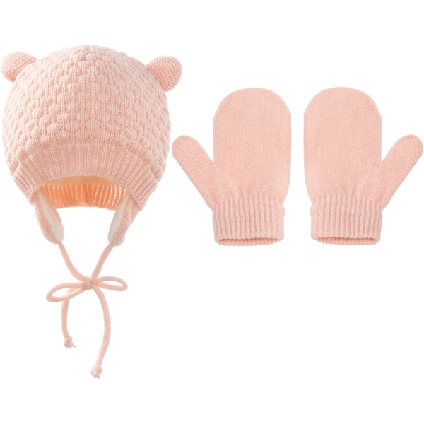 Baby Boys Girls Kalastus Aurinkohattu Hanskat Set Baby Talvihattu Knitte