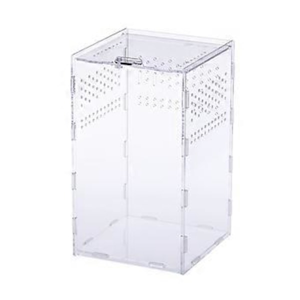Reptilmatningslåda Uppfödning för Fodral Bärbart Akrylterrarium Klar Insektsbehållare för Mini Husdjur Ödla Tusenfoting 4 Si XL XL