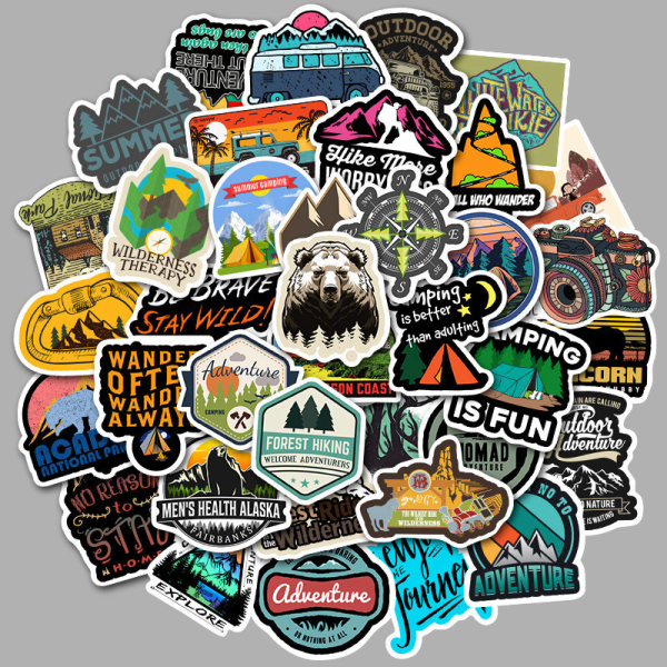 50 pieces of outdoor travel graffiti stickers personalized car ca