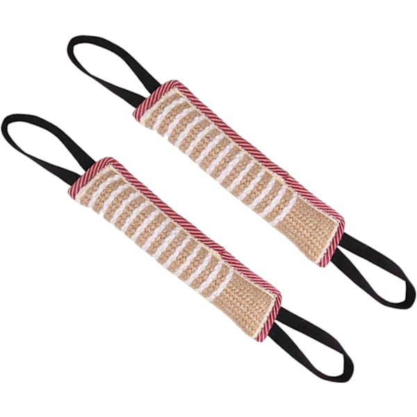 2 st Hundbit Tug Toy Hållbar Dragleksak med 2 Starka Handtag