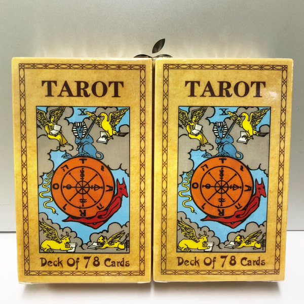 Tarotkortstokk med guidebok for nybegynnere, inkludert fargerik guidebok, tradisjonelle tarotkort, klassisk tarotstokk med 78 kort