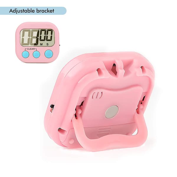 Digital kökstimer, matlagningstimer, stor display, högt alarm, magnetisk baksida, minutsekunder räknar upp