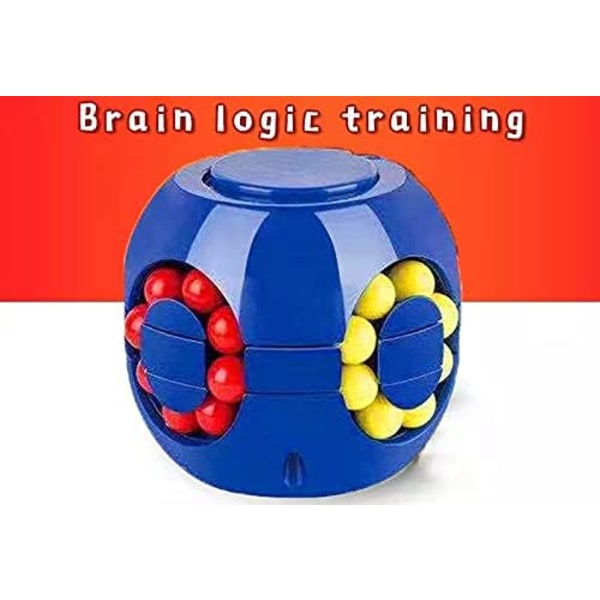 Magic Rainbow Puzzle Fidget Section Brain Game Ball - Stress relief lelut (3 osaa, satunnaiset värit)