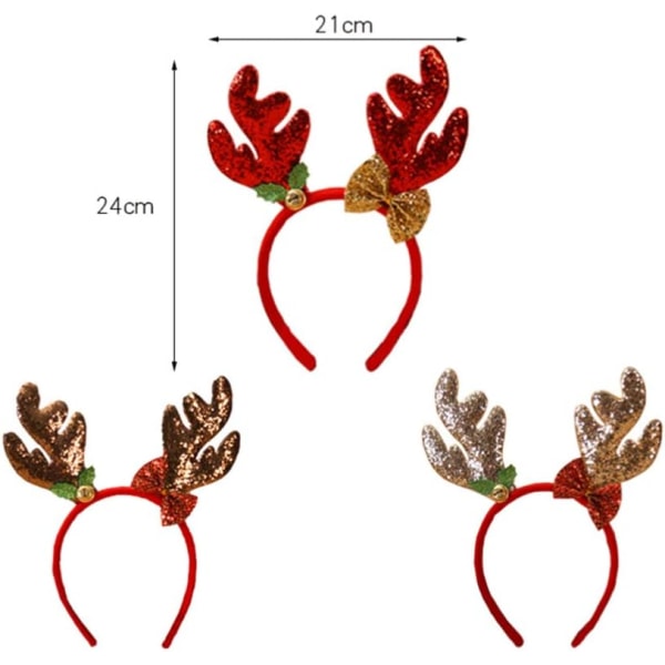 6 stk. julehjorte gevir pannebånd hårbånd pannebånd pannebånd fo