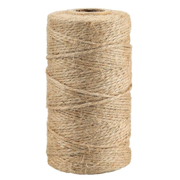 100-200m Natural Jute Twine String 2 Ply Packing Bakers Twine Art And Crafts Linen String Handicrafts Cord（100 meters）