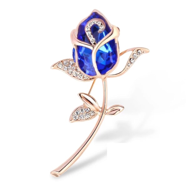 Kvindernes broche, blå rose