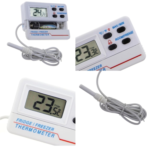 Digital Fridge or Freezer Thermometer - With Alarm - Max Min Func