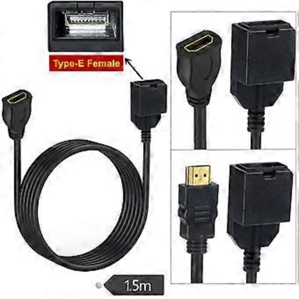 Version 1.4 Adapterkabel Aux Videokabel Stabil Plug and Play Løsning Stabil Transmission til Bilnavigation mother to mother