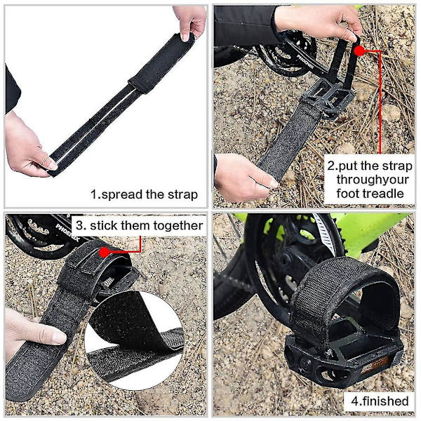 2 stk. Cykelpedalstropper Pedal Tåclips Stropper Tape Til Fast Gear Cykel (Blå)