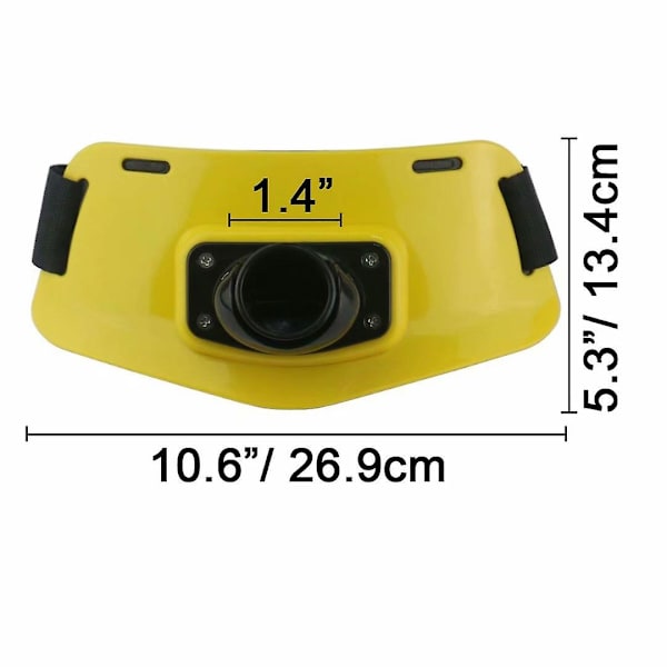 Belly Top Justerbar Fiskespindestang Bælte Stang Holder Support（Gul）