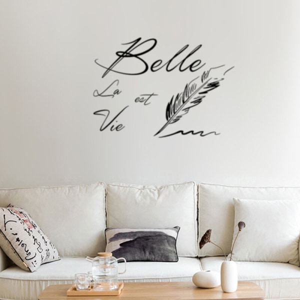 Creative Phrases Wall Stickers Beautiful Life Wall Stickers Livin