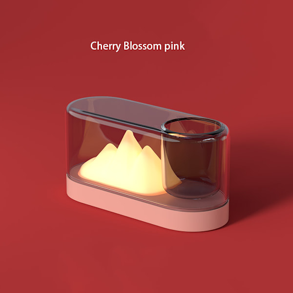 Vuoren värit pöytälamppu Kasvi pöytälamppu Mini ruukkuplantaasi Ambient Light (Pink)
